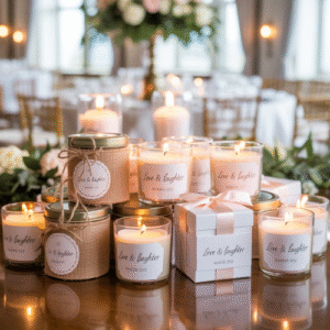 Personalized Wedding Candles for Guest Favors