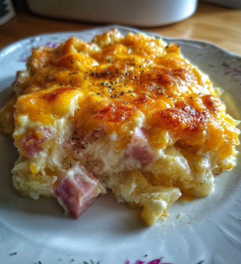 cheesy ham and potato casserole