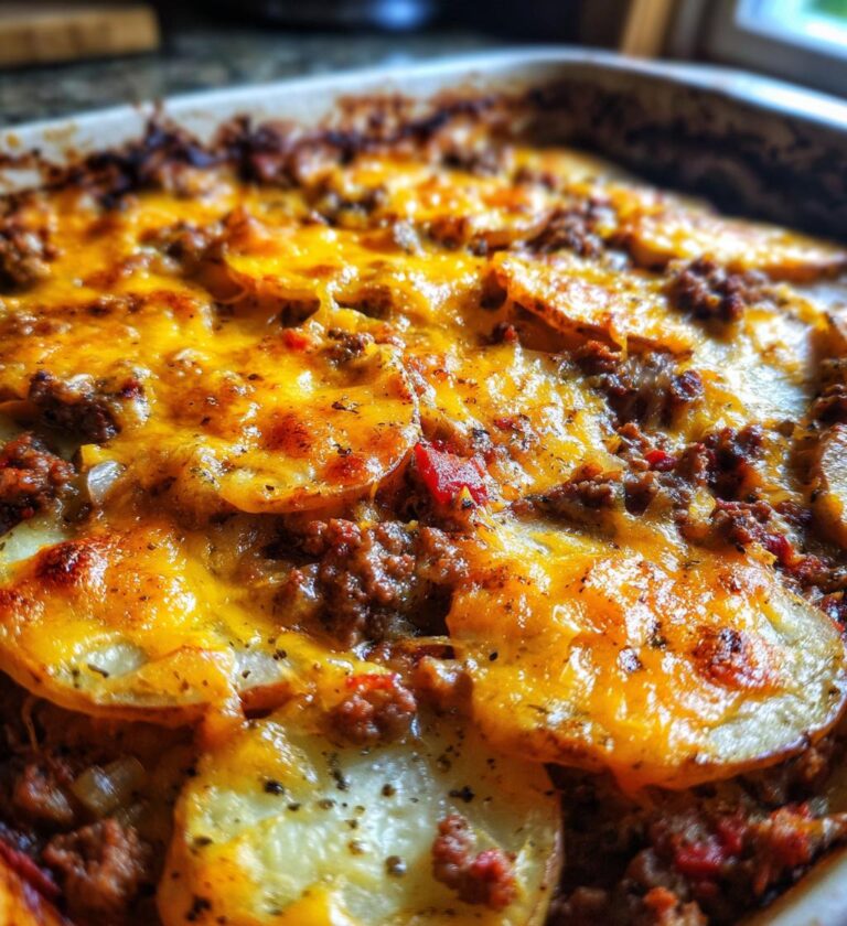 cheesy hamburger potato casserole