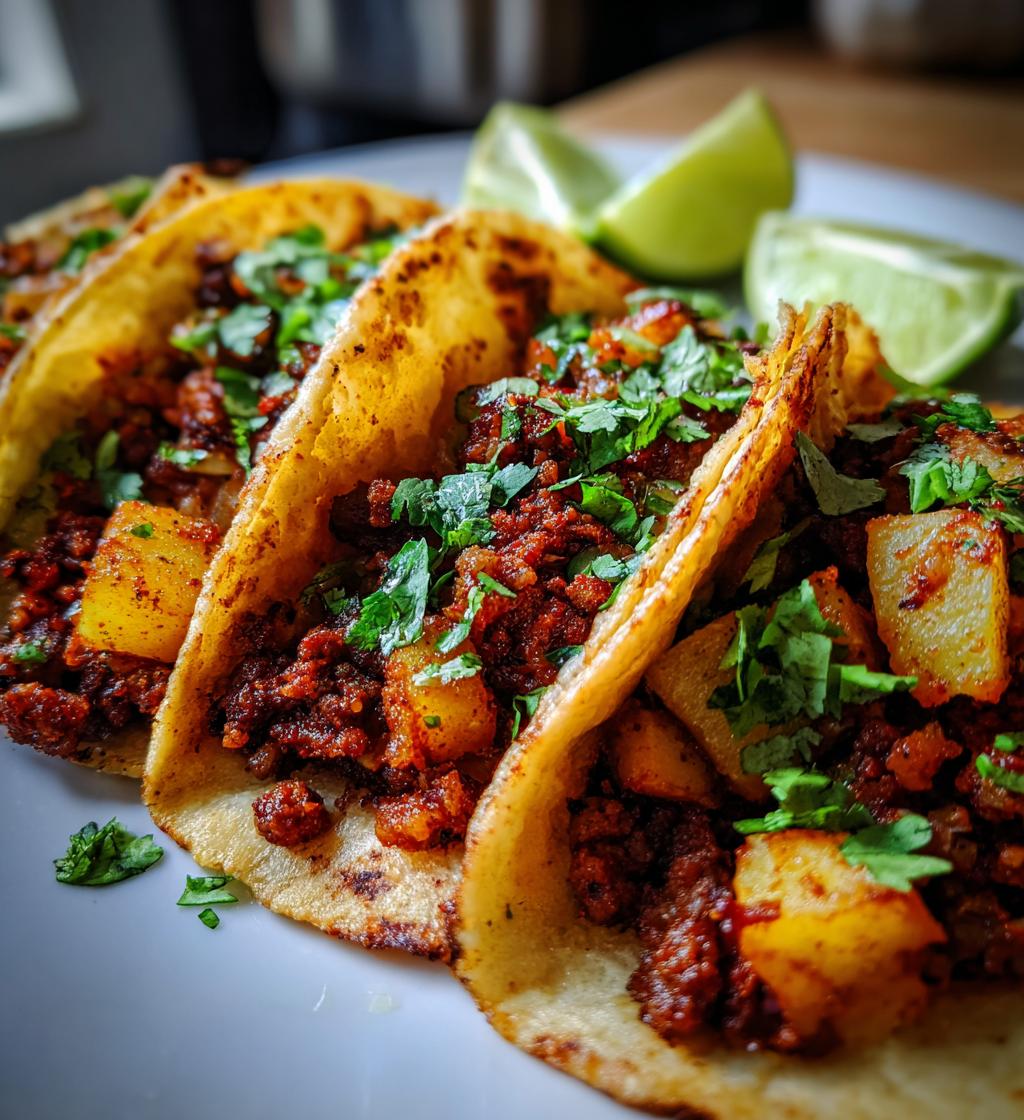 chorizo potato tacos