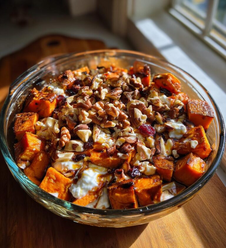 cottage cheese sweet potato bowl