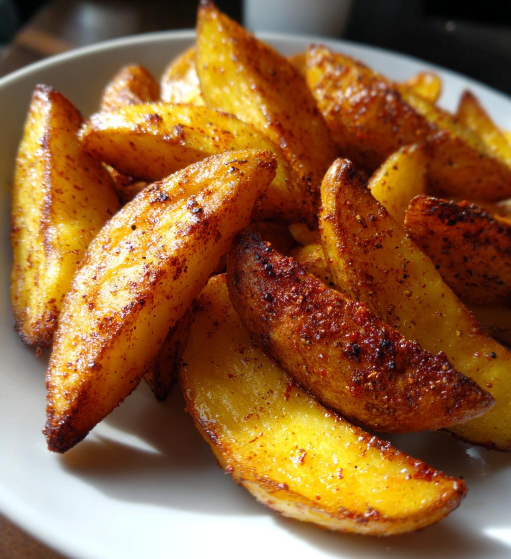 crispy potato wedges in oven