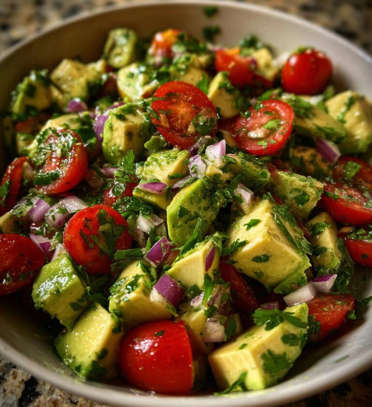 avocado salad with herbs