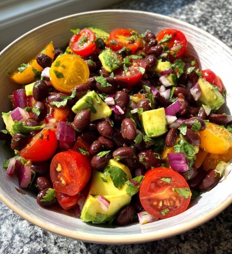 black bean salad with citrus dressing