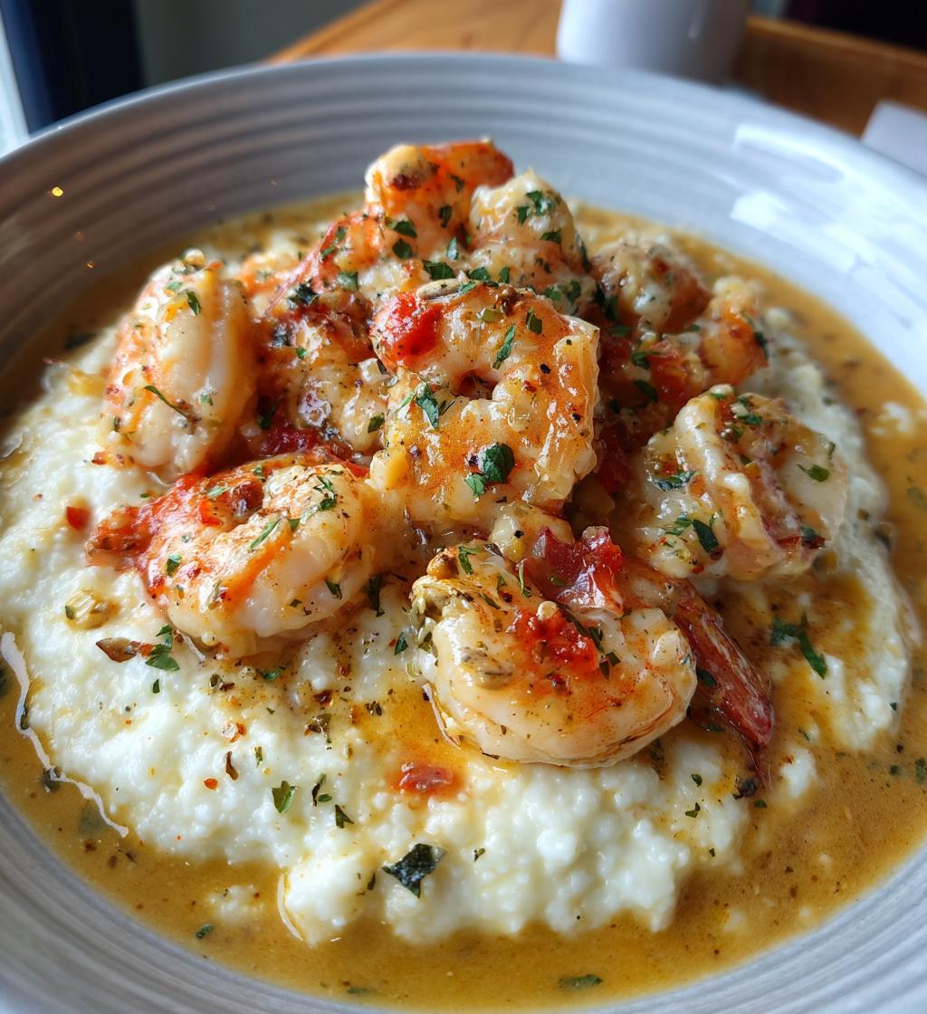charleston shrimp and grits with crab gravy