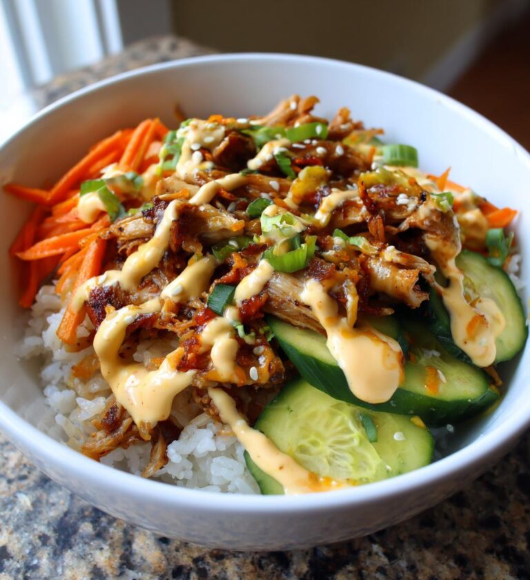 chicken bulgogi bowls with gochujang spicy mayo