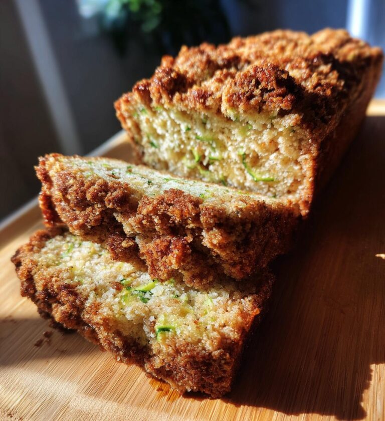 cinnamon streusel topped zucchini bread