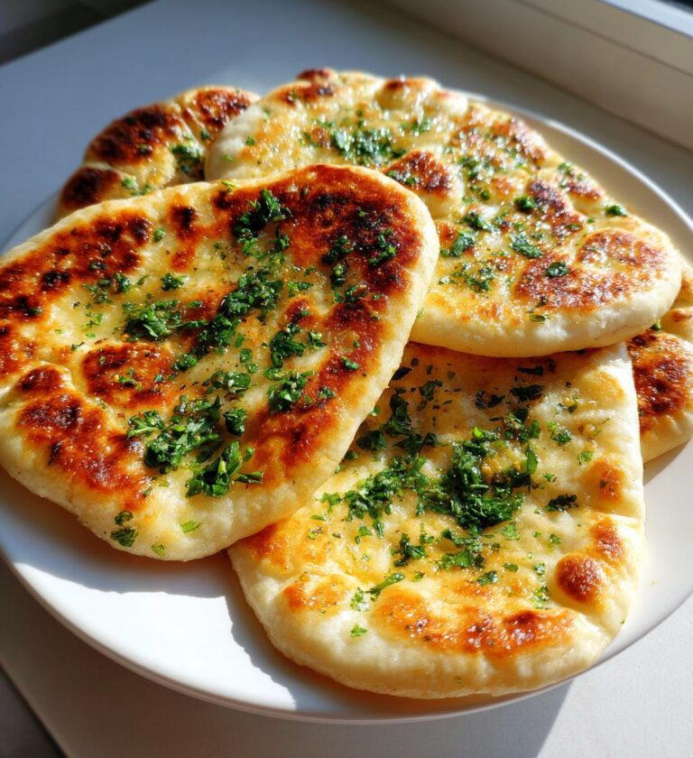 easy garlic naan