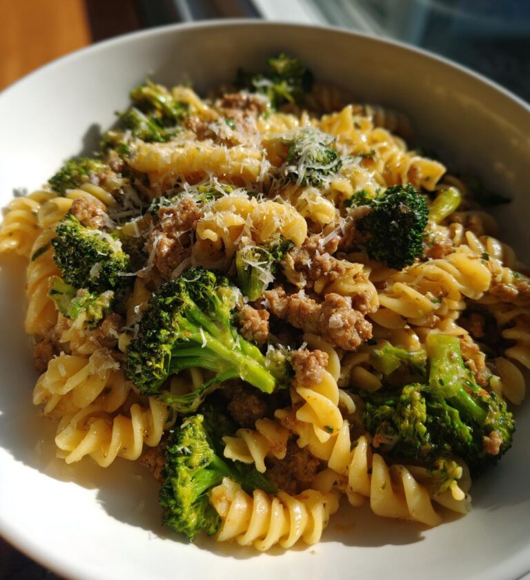 easy ground turkey broccoli pasta dinner