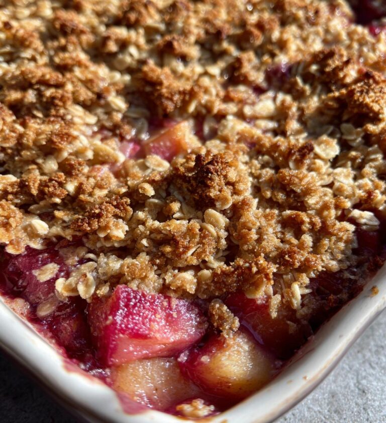 easy rhubarb crisp