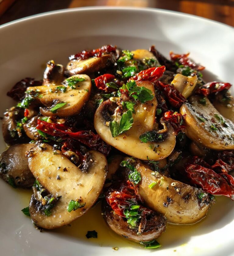 garlic mushrooms sun dried tomatoes