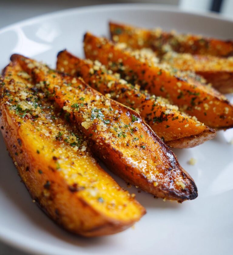 garlic parmesan sweet potato wedges healthy snack recipe