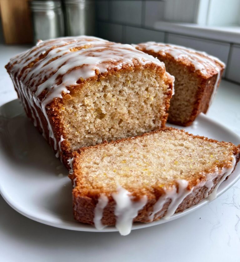 glazed eggnog bread