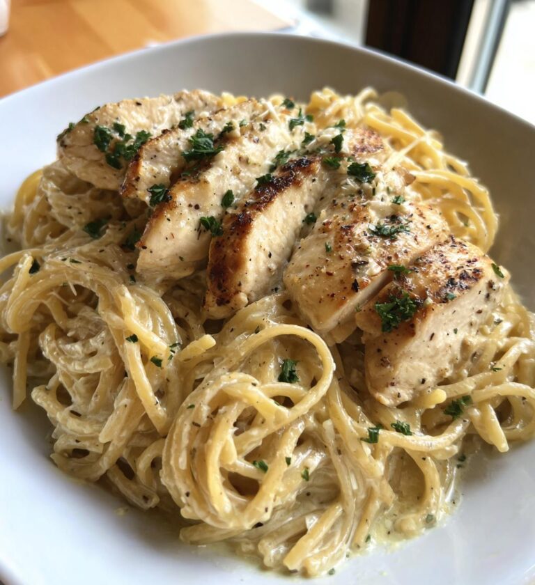 healthy garlic parmesan chicken pasta