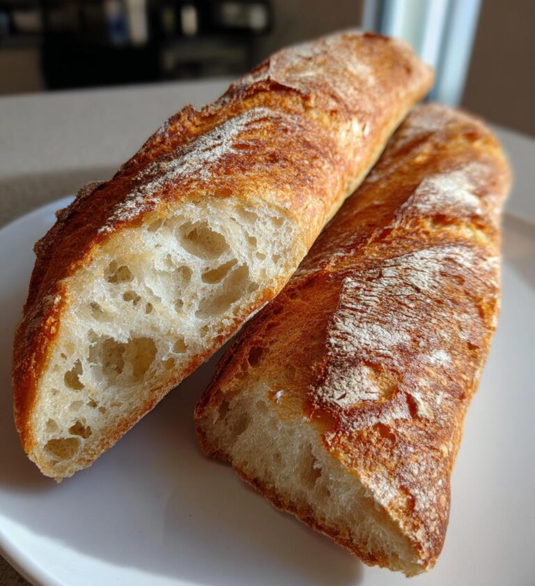 homemade baguette