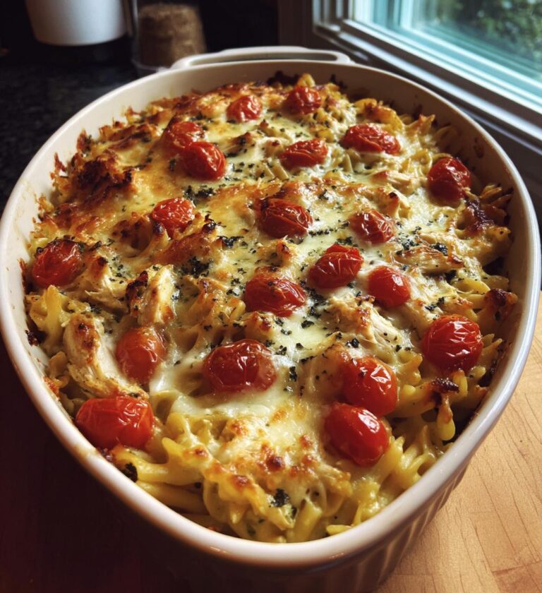pesto chicken pasta bake