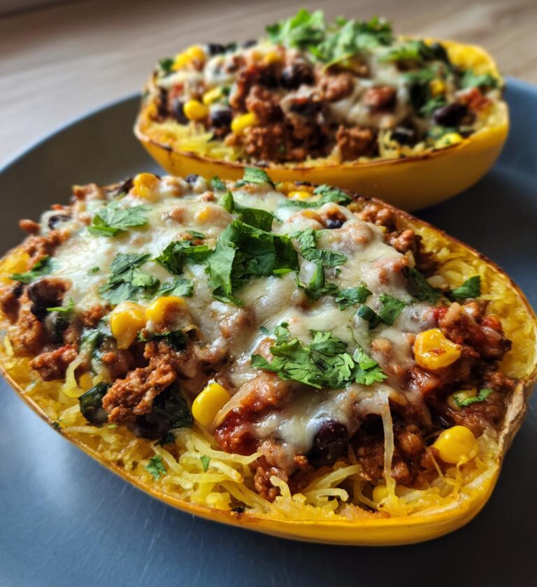 taco spaghetti squash boats recipe
