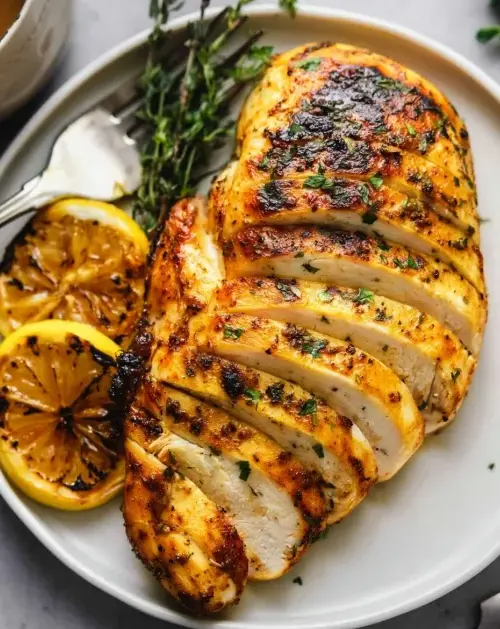 A delicious plate of Air Fryer Chicken Breast