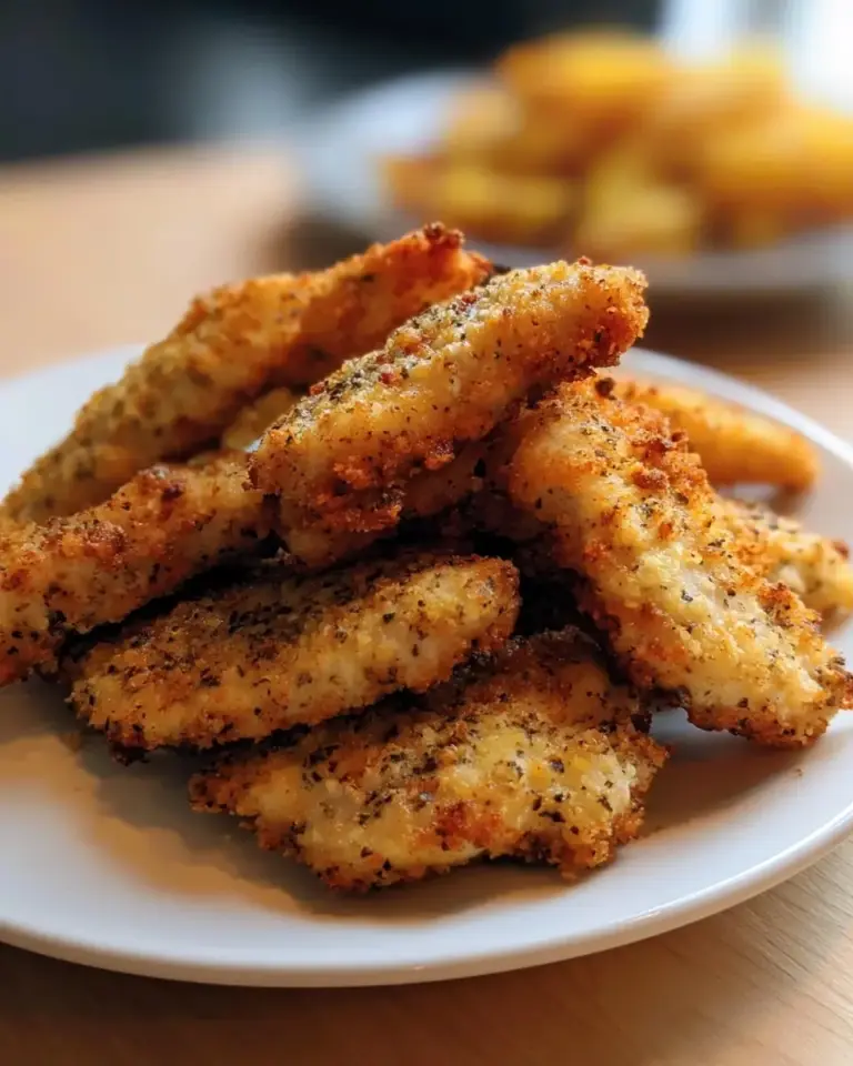 A delicious plate of Air Fryer Lemon Pepper Chicken Tenders for a Crispy Delight!