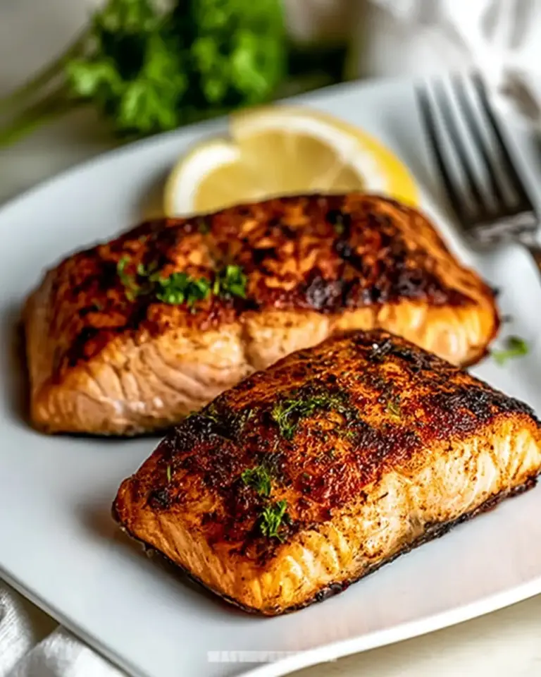 A delicious plate of Air Fryer Salmon