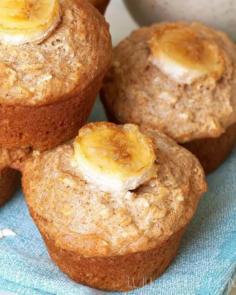 A delicious plate of Banana Cottage Cheese Muffins