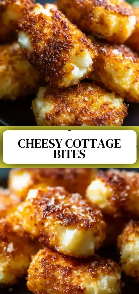 Pinterest pin (Design 3) for 2-Ingredient Cheesy Cottage Cheese Bites