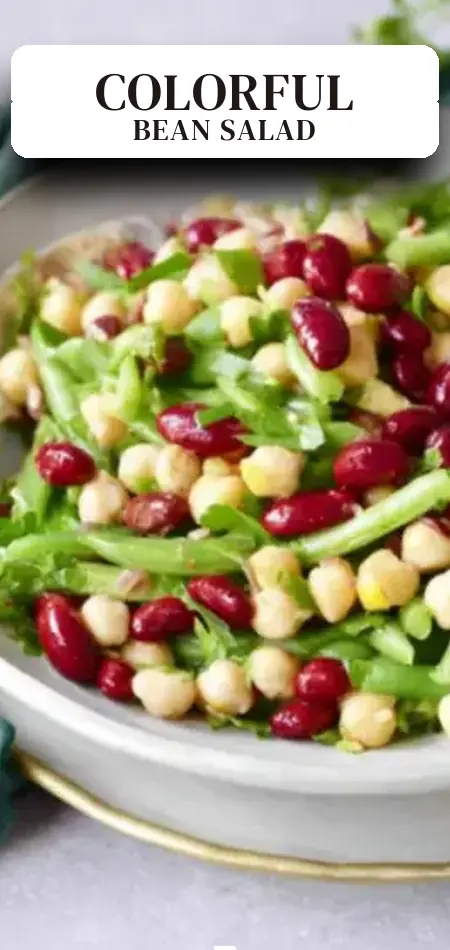 Pinterest pin (Design 2) for Three Bean Salad Recipe
