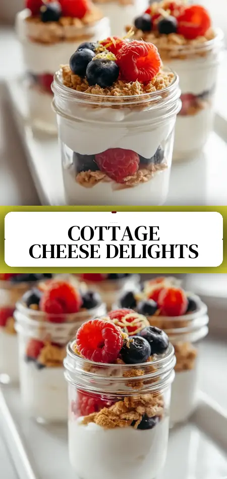 Pinterest pin (Design 3) for Whipped Cottage Cheese and Greek Yogurt Dessert Cups