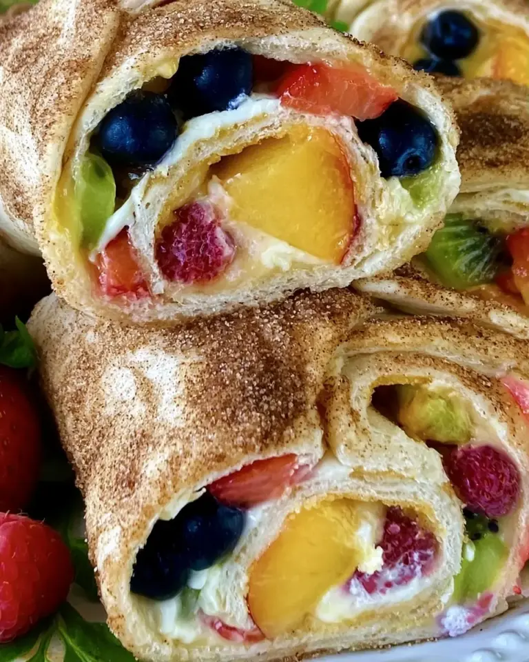 A delicious plate of Cheesecake Fruit Salad Roll Ups