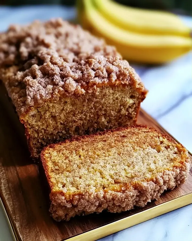 A delicious plate of Cinnamon Crumb Banana Bread: Your New Favorite Comfort Treat
