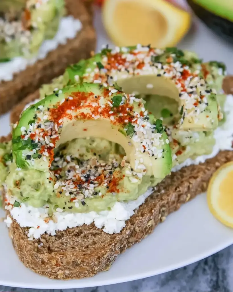 A delicious plate of Cottage Cheese Avocado Toast
