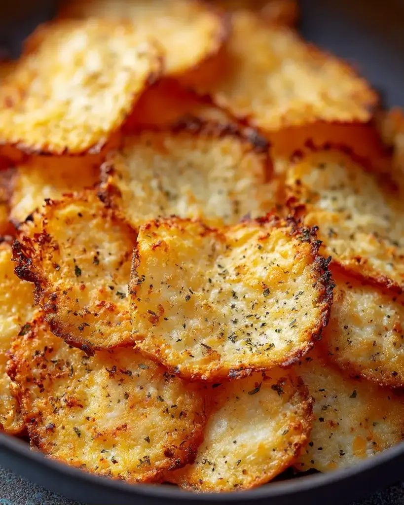 A delicious plate of Cottage Cheese Chips