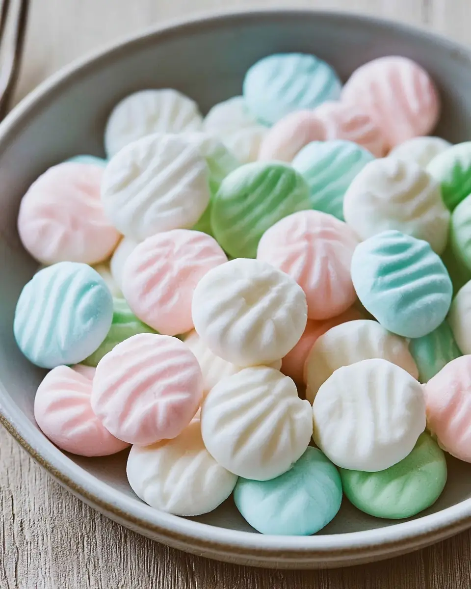 A delicious plate of Cream Cheese Mints Recipe
