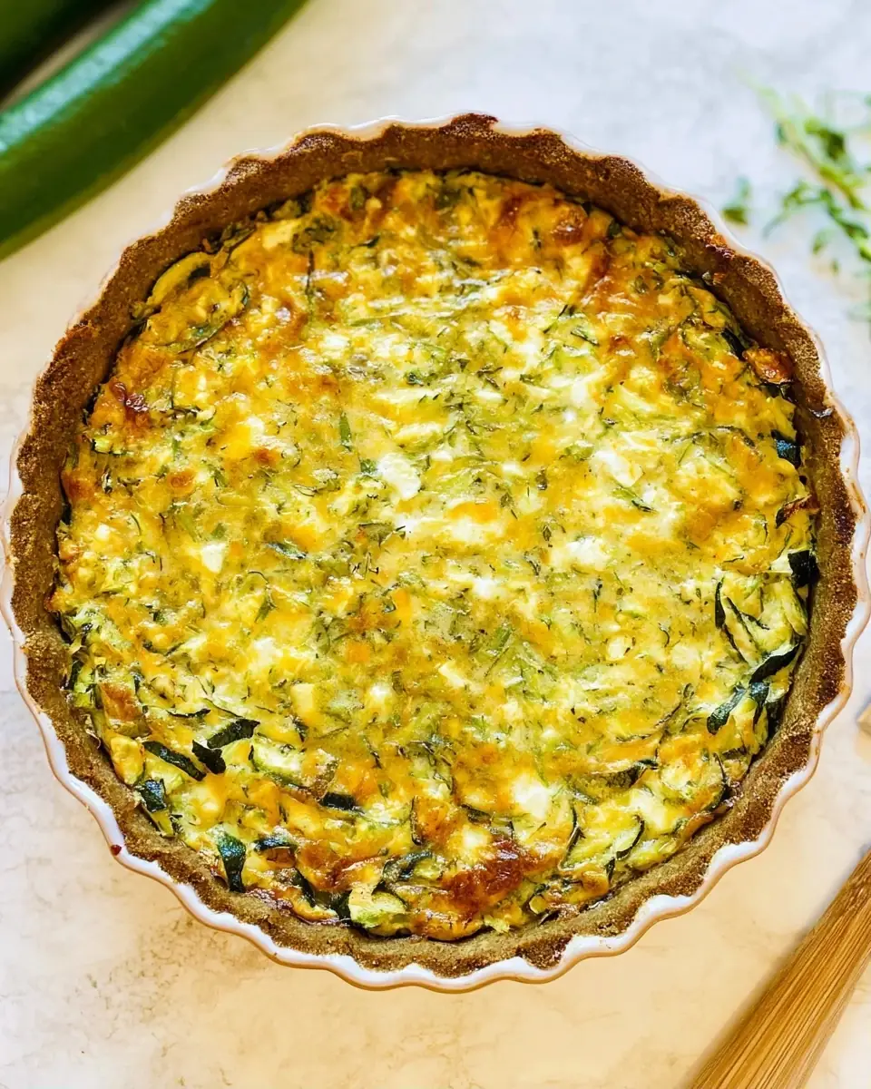 A delicious plate of Crustless Cottage Cheese Zucchini Quiche