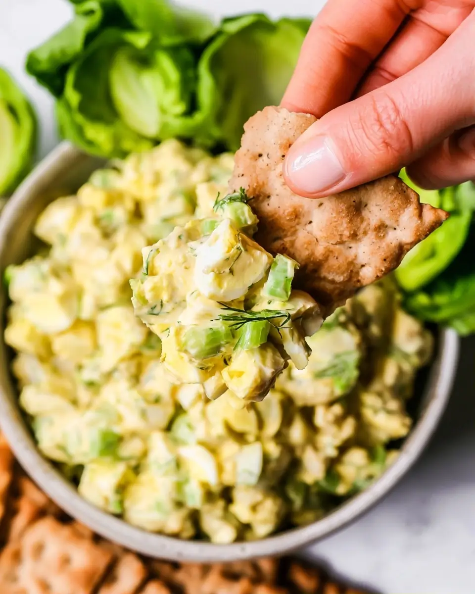 A delicious plate of Easy Greek Yogurt Egg Salad