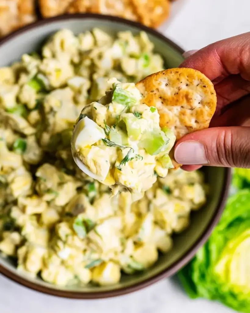 A delicious plate of Easy Greek Yogurt Egg Salad