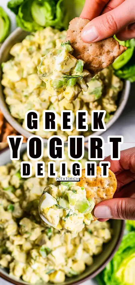 Pinterest pin (Design 1) for Easy Greek Yogurt Egg Salad