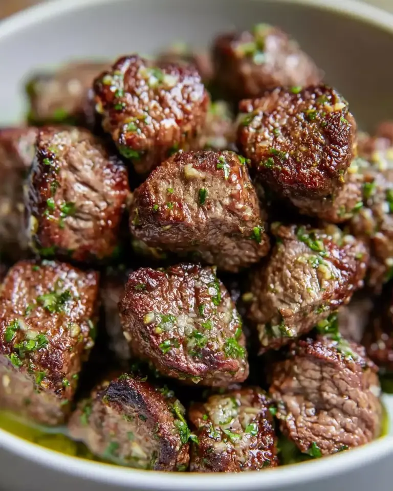 A delicious plate of Garlic Butter Air Fryer Steak Bites are Quick Epic Top 5m.