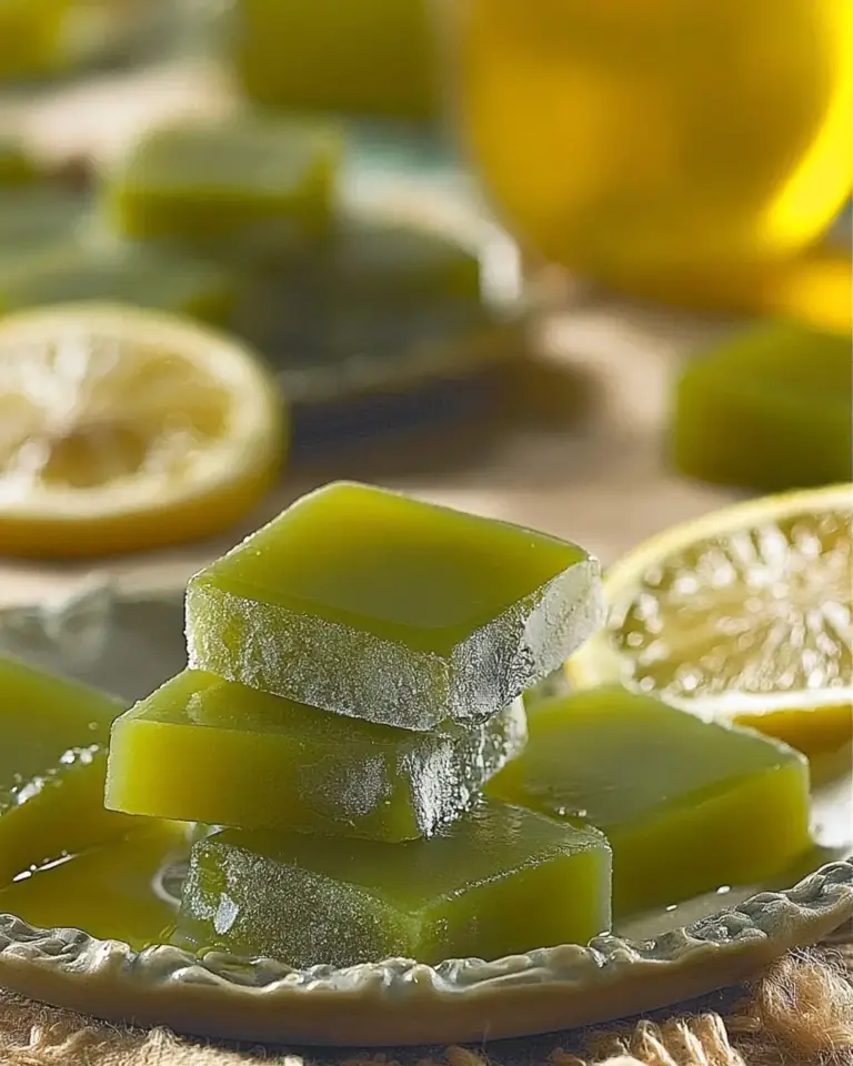 A delicious plate of Green Tea, Lemon & Ginger Chews Recipe