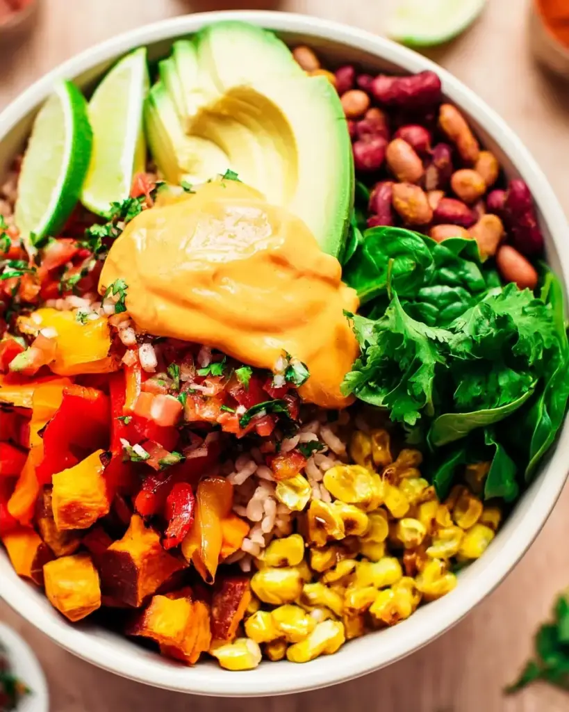 A delicious plate of High-Protein Vegan Fiesta Salad
