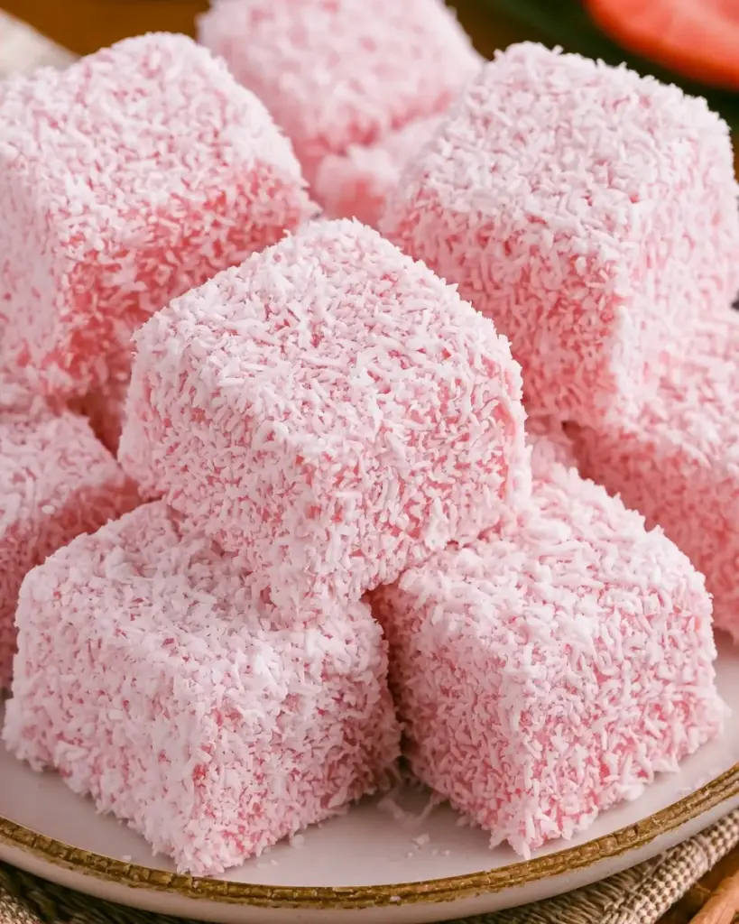 A delicious plate of Homemade Coconut Fudge Recipe
