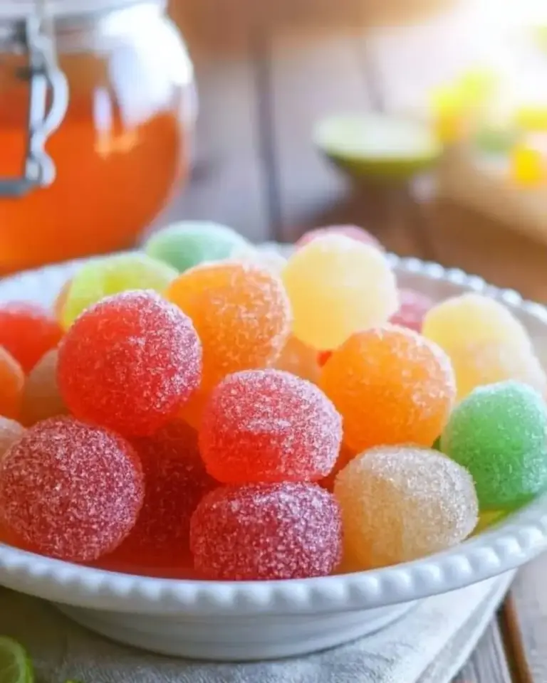 A delicious plate of Homemade Gumdrops Recipe