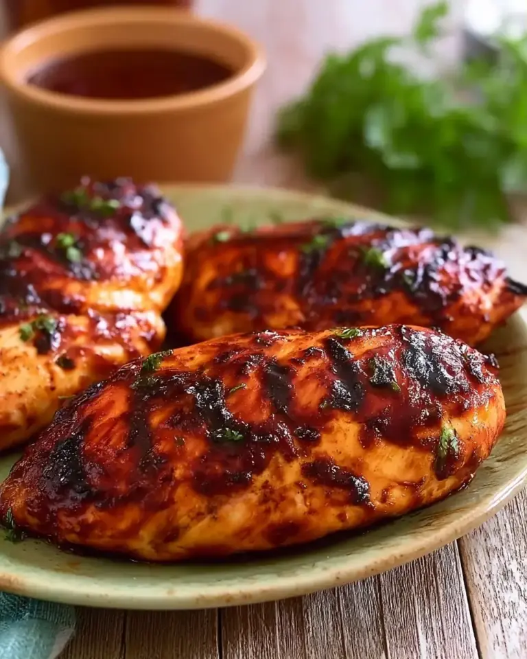 A delicious plate of Irresistible Air Fryer BBQ Chicken - chickenswithspice