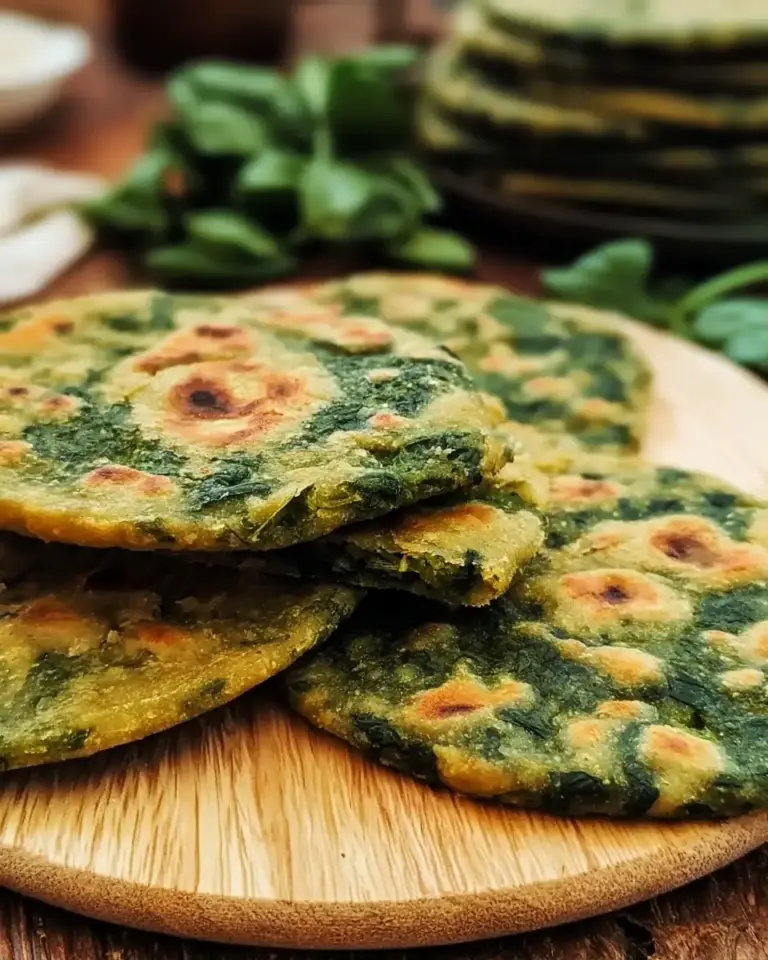 A delicious plate of Lentil Spinach Flatbread