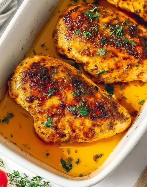 A delicious plate of Oven Baked Chicken Breast