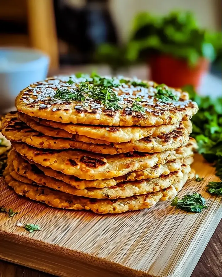 A delicious plate of Protein-Packed Red Lentil Flatbread: Simple, Delicious, and Guilt-Free!