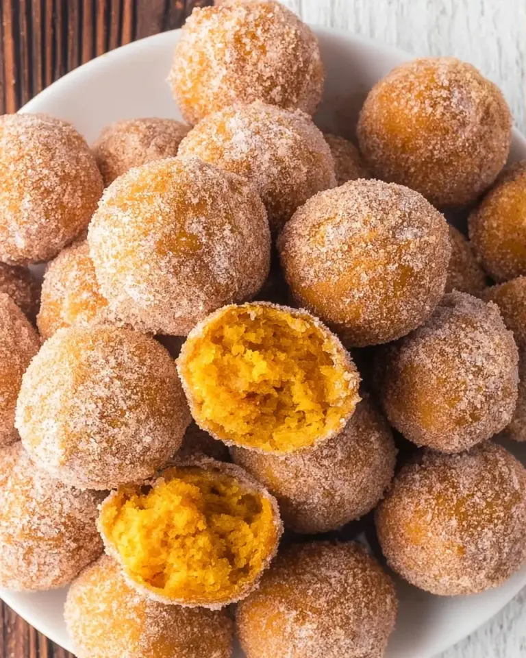 A delicious plate of Pumpkin Donut Holes