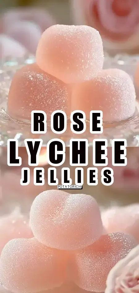 Pinterest pin (Design 1) for Gummy Rose Water & Lychee Jellies