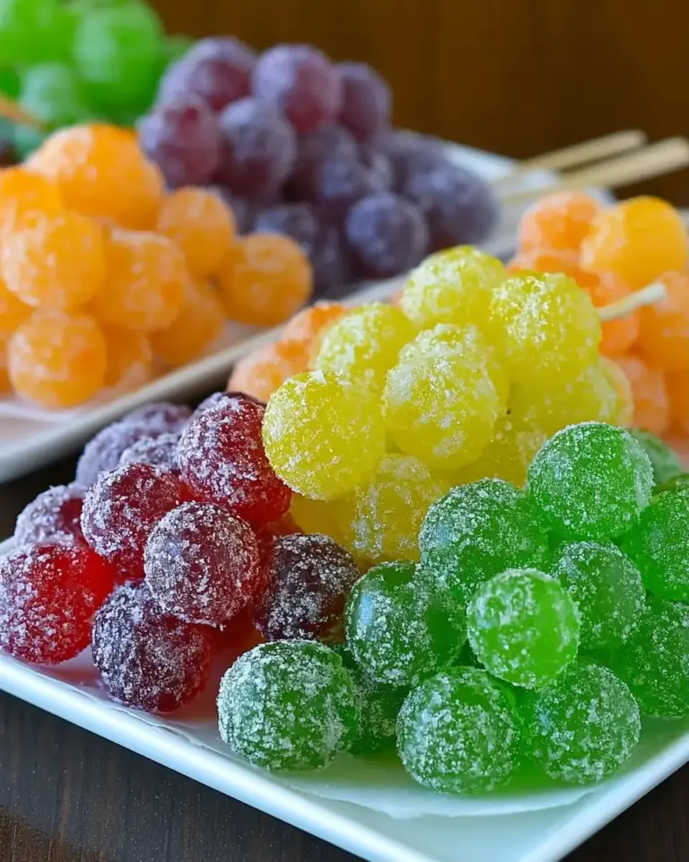 A delicious plate of Sour Patch Grapes