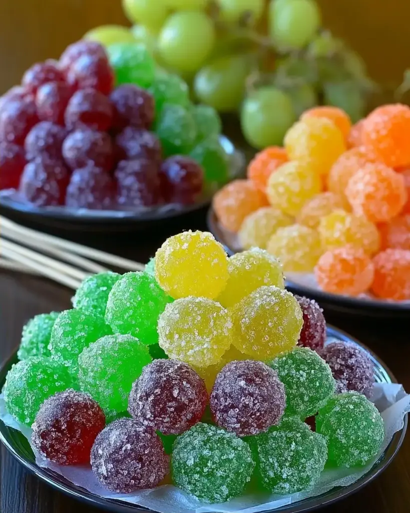 A delicious plate of Sour Patch Grapes